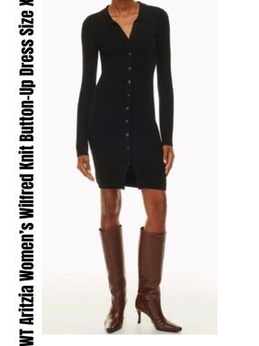 Aritzia Women's Wilfred Knit Button-Up Dress Size XS